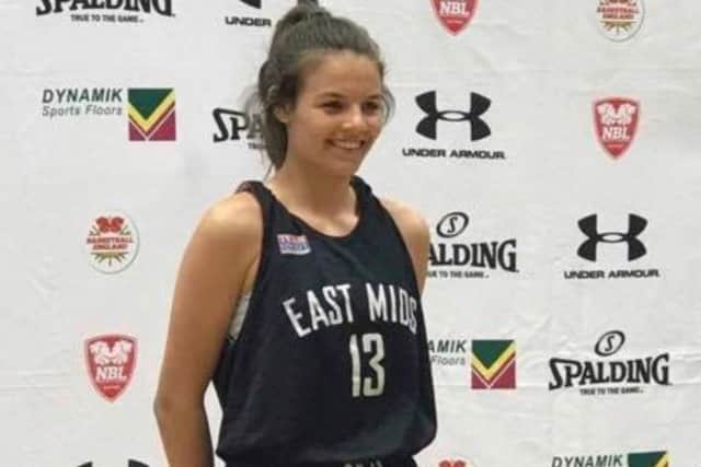 Megan Adair, of Mansfield, who has been called up for the England U15 girls' basketball squad.