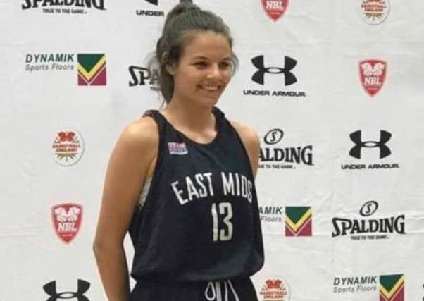 Megan Adair, of Mansfield, who has been called up for the England U15 girls' basketball squad.