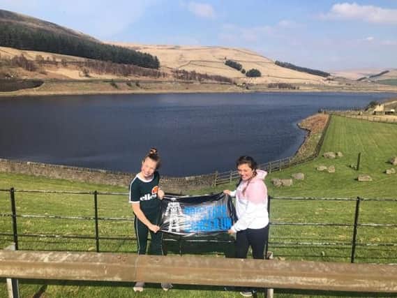 Maisie and Ellie on their 12 mile walk for Prostate Cancer UK