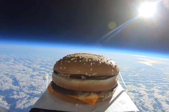 The burger in space.