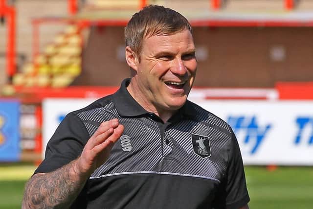 Picture by Gareth Williams/AHPIX.com; Football; Sky Bet League Two; Exeter City v Mansfield Town; 30/3/2019  KO 15.00; St James Park; copyright picture; Howard Roe/AHPIX.com; Mansfield boss David Flitcroft ahead of kick-off at Exeter