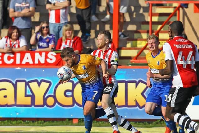 Alex MacDonald in action at Exeter.