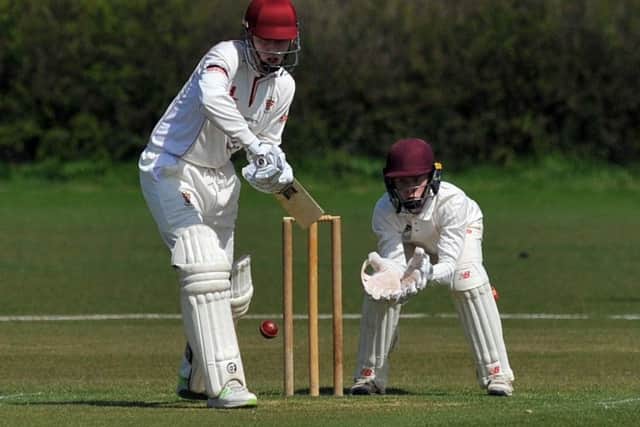 Opener Nick Wild on his way to a useful 45 for Welbeck in their winning draw against Mansfield Hosiery Mills. (PHOTO BY: Rachel Atkins)