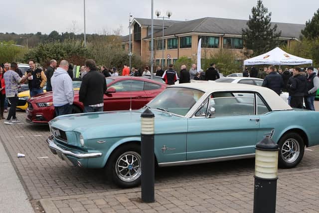 A Ford Mustang was among the impressive vehicles on display