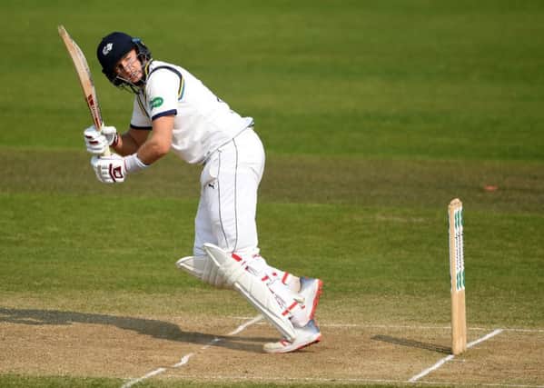 NOTTINGHAM, ENGLAND - APRIL 08: Joe Root of Yorkshire bats during Specsavers County Championship Division One match between Nottinghamshire and Yorkshire at Trent Bridge on April 08, 2019 in Nottingham, England. (Photo by Gareth Copley/Getty Images)