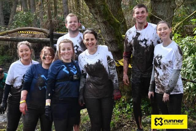 Staff from Specsavers in Sutton-in-Ashfield who took part in the X-Runner Wild Mud Run, from left: Emilie Simpson, Lisa Carlin, Natalie Ayre, Anthony Smith, Sarah Mehmet, Ben Cartledge, Katie Lewis.