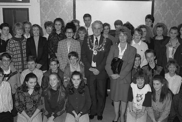 1989: A fabulous group shot featuring children involved in the Duke of Edinburgh Awards. Are you on this picture?
