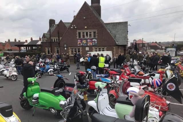 The Mansfield Roadrunners Scooter Club travelled from the Sir John Cockle pub in Mansfield to Kings Mill Hospital