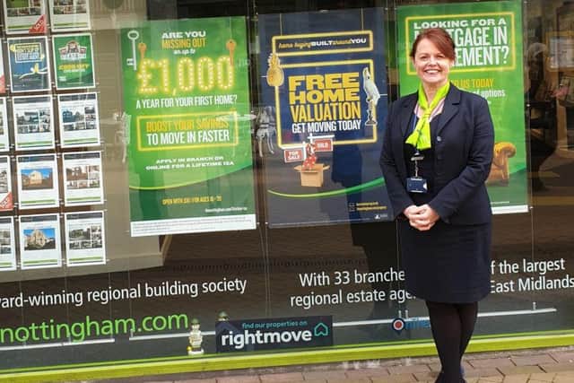Julie Walker, assistant branch manager of The Nottinghams branch on Stockwell Gate in Mansfield.