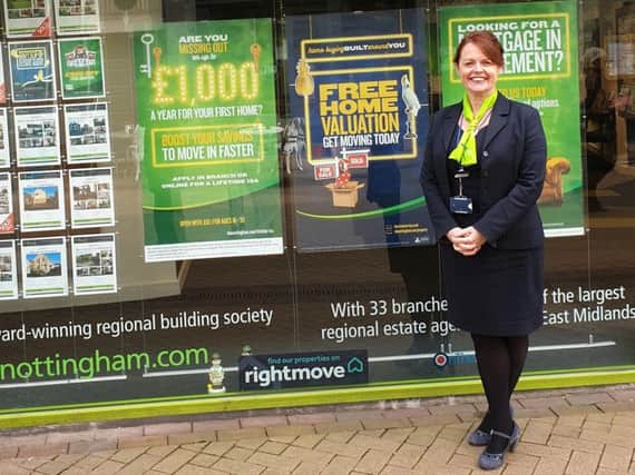 Julie Walker, assistant branch manager of The Nottinghams branch on Stockwell Gate in Mansfield.
