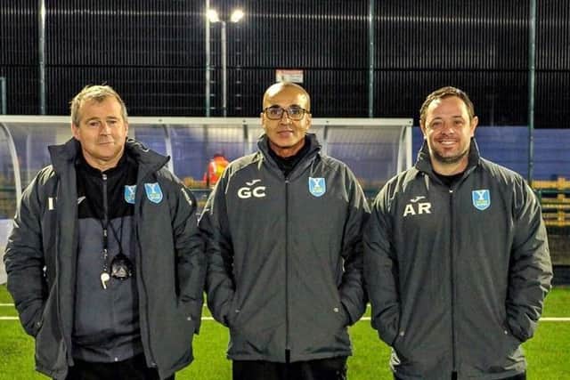 Ian McParlant, Gary Charles, Andy Reid.