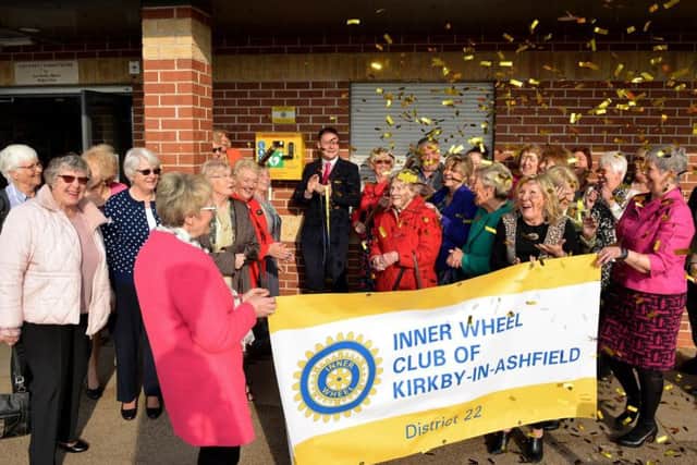 Members of the Inner Wheel Club of Kirkby celebrate with Jason Zadrozny