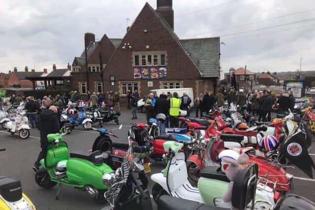 Hundreds of scooters took to the streets to deliver Easter eggs, gifts and money from fundraising to the childrens ward and neonatal unit at Sherwood Forest Hospitals.