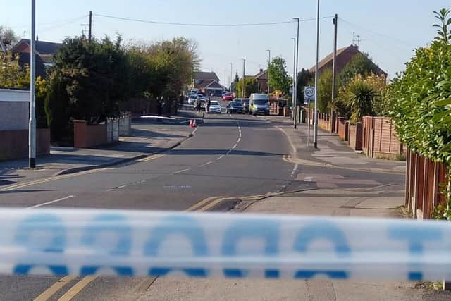 Police attend Park Hall Road, at Mansfield Woodhouse, on Friday morning, as part of an on-going murder investigation.