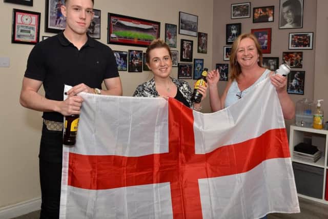 L-R Callum Hurst, Chloe Gregory and owner Melanie Blant