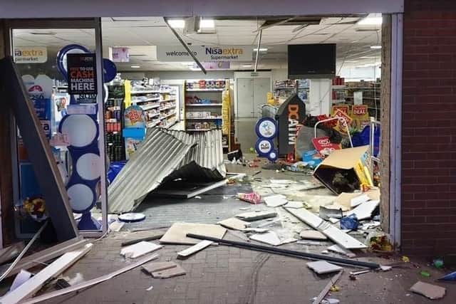 Ram raid at Nisa