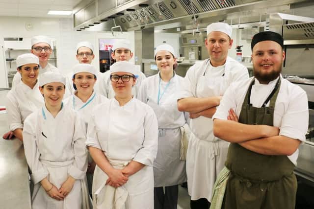 Chef Nathanial Weaver returned to West Nottinghamshire College to help advise the current crop of student chefs.