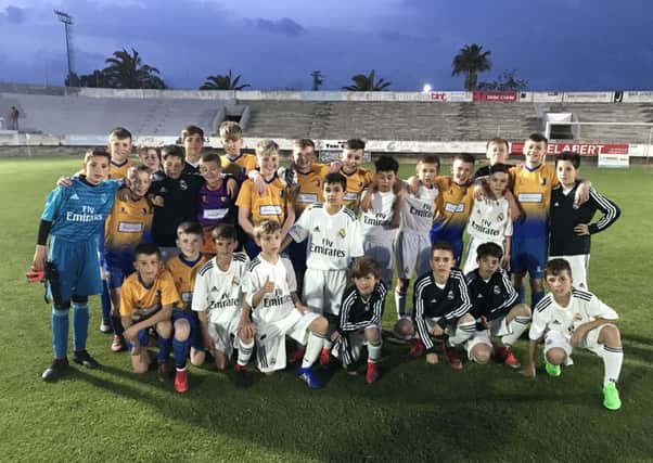Mansfield Town and Real Madrid youngsters at their semi-final.