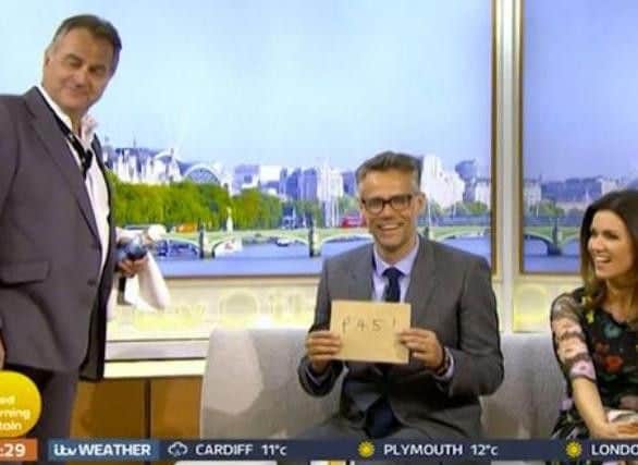 Richard Bacon with GMB editor Neil Thompson and co-host Susanna Reid