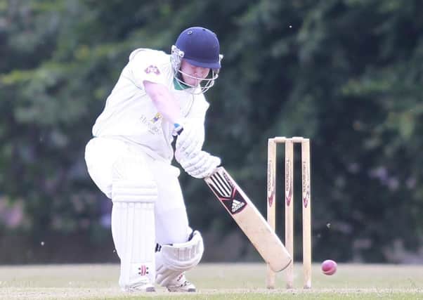 Callum McKenzie, whose fine knock was not enough to save Farnsfield from their first defeat of the season. (PHOTO BY: Richard Parkes)