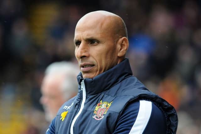 Mansfield Town v Stevenage.Dino Maamria, Stevenage manager.