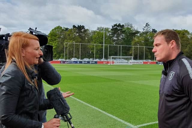 David Flitcroft gives the media all the latest news at England's St George's Park HQ this morning