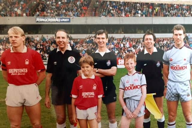 Forest v Charlton, 1989, pictured far left Stuart Pearce, second from right Mr Nuttall.