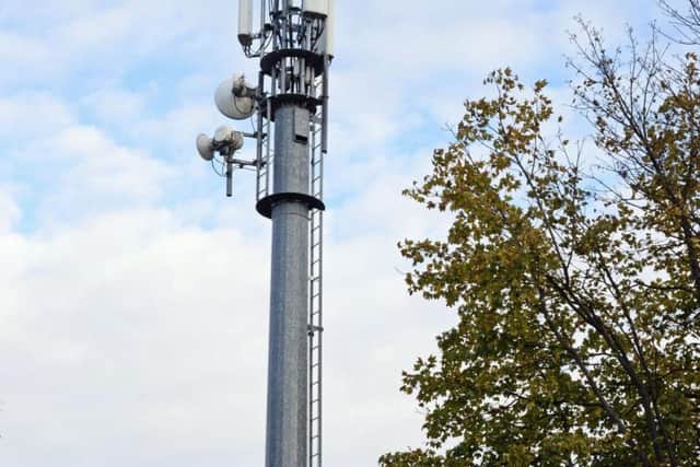 A communications mast in Sheffield