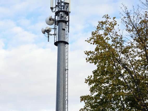 A communications mast in Sheffield