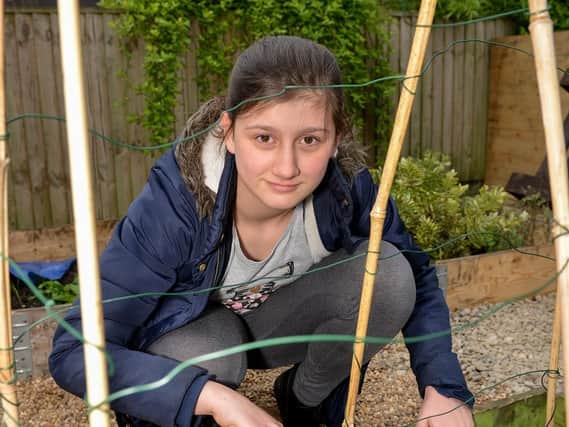 Lillie Childerley, aged 12, decided to save up all her pocket money and birthday money to buy seeds and materials for a vegetable garden