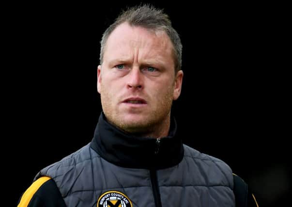 NEWPORT, WALES - APRIL 30: Newport County manager Michael Flynn during the Sky Bet League Two match between Newport County and Oldham Athletic at Rodney Parade on April 30, 2019 in Newport, United Kingdom. (Photo by Alex Davidson/Getty Images)