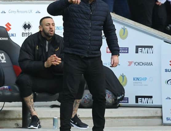 Picture by Gareth Williams/AHPIX.com; Football; Sky Bet League Two; MK Dons v Mansfield Town; 4/5/2019 KO 15.00; Stadium MK; copyright picture; Howard Roe/AHPIX.com; Mansfield boss David Flitcroft