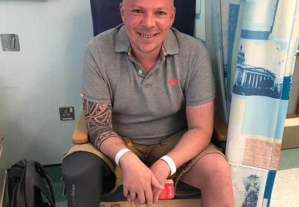 Ben Neil, 36, at Queen's Medical Centre before surgery (Image: Ben Neil)