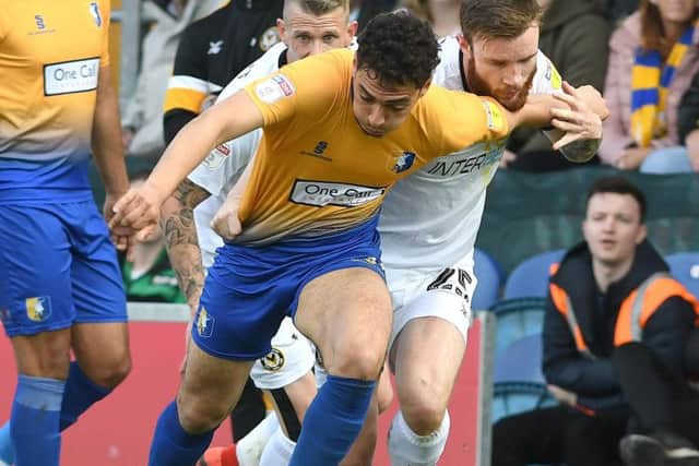 Tyler Walker in action against Newport on Sunday.