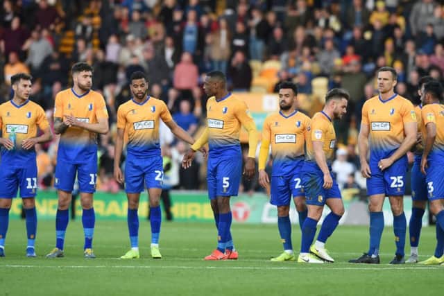 Dejected Stags players after the penalty shoot-out.