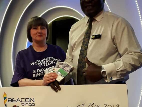 Yvette Price-Mear, 57, hoped to set a Guinness world record at Beacon Bingo in Cricklewood, London, in a bid to raise funds for her pet bereavement support charity.