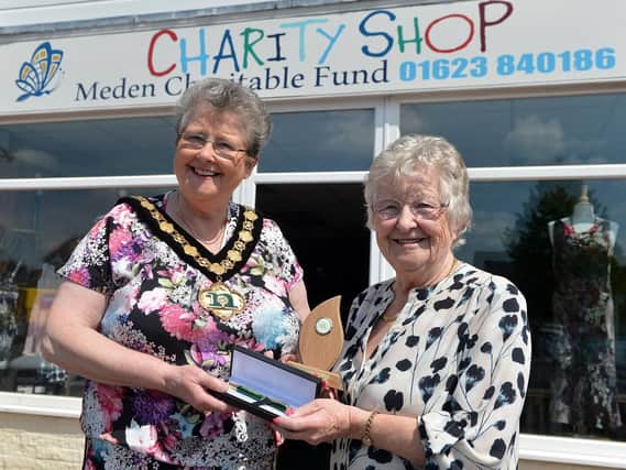 MrsShields was presented with her award by Councillor Sue Saddington, chairman of Nottinghamshire County Council.
