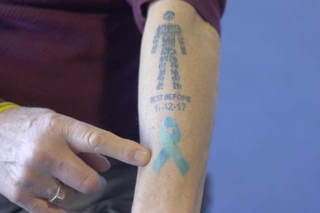 Peter had a tattoo on his arm with the Prostate Cancer symbol