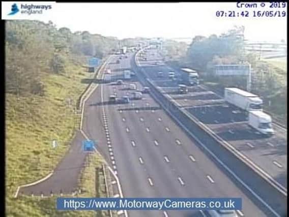View of junction 28 this morning