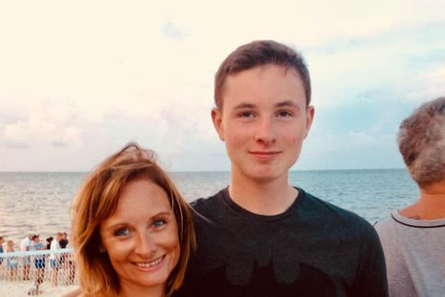 Becky and her son.