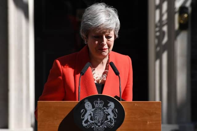 Theresa May's resignation speech. Picture: Getty Images.