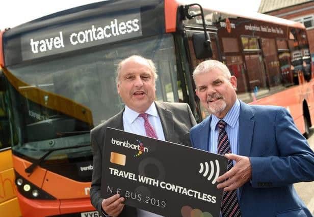L-R John Clarfelt, Ticketer CEO and Jeff Counsell managing director of trentbarton Image: Trentbarton