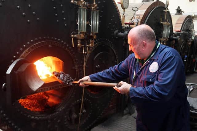 Papplewick Pumping Station volunteer Carl Leasch was firing the boiler for the pumps.