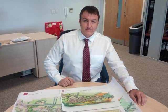 Mitchel Hunt of The Land Agent.co who are planning an 80 acre development at Warsop.