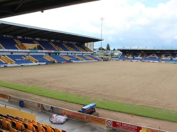 The Stags pitch is undergoing maintenance work ahead of next season.