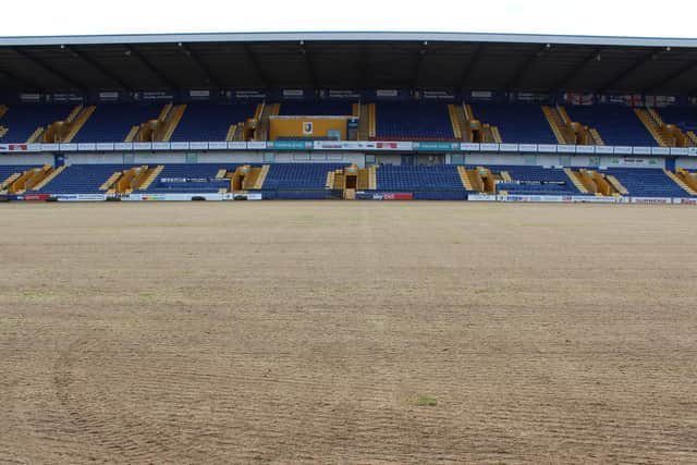 The Stags pitch is undergoing maintenance work ahead of next season.