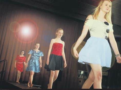 Students from Dukeries College in Ollerton took part in a catwalk to showcase their latest fashion creations as part of an annual art exhibition.