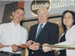 Time Caf Bar in the Four Seasons Shopping Centre was officially opened by Mansfield mayor Tony Egginton