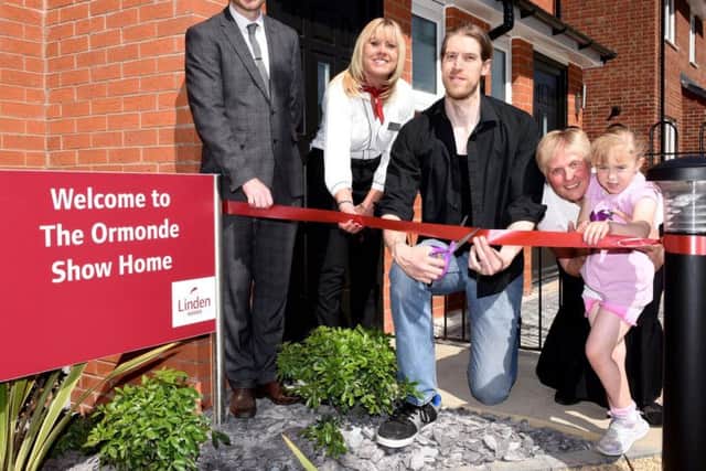 Andrew Handslip, sales manager, Lorret Cook, sales executive, Phill Martin, actor and Sharon Pugh, who purchased at The Riddings with her daughter Alice
