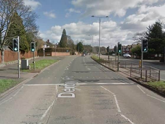 A52 Derby Road  Wollaton Road, Beeston, W bound